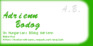 adrienn bodog business card