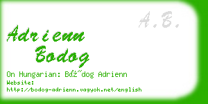 adrienn bodog business card